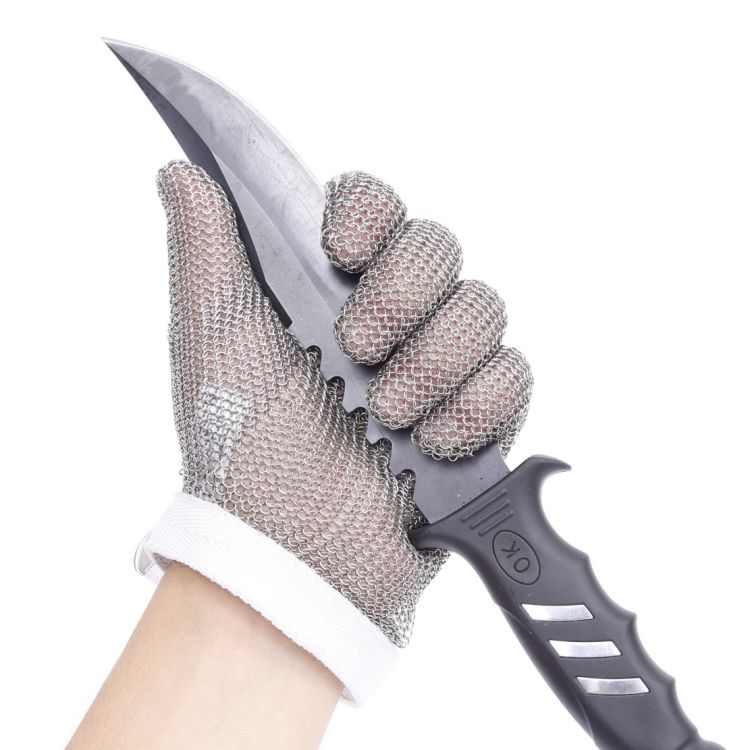 5 Fingers Stainless Steel Cut-resistant Chainmail Gloves - Image 4