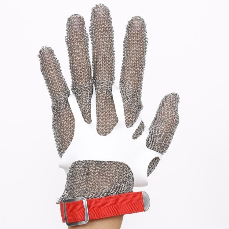 5 Fingers Stainless Steel Cut-resistant Chainmail Gloves - Image 5