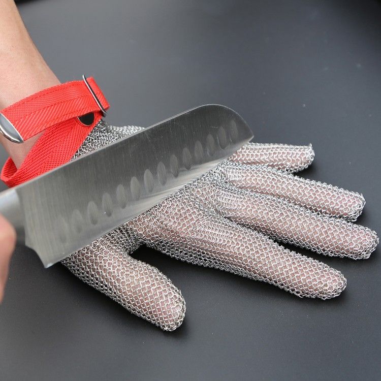 5 Fingers Stainless Steel Cut-resistant Chainmail Gloves - Image 7