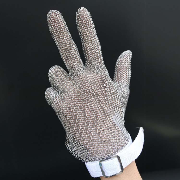5 Fingers Stainless Steel Cut-resistant Chainmail Gloves - Image 9