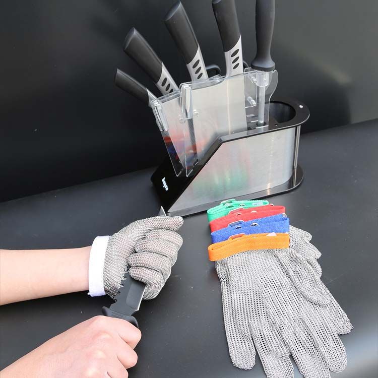 5 Fingers Stainless Steel Cut-resistant Chainmail Gloves - Image 10