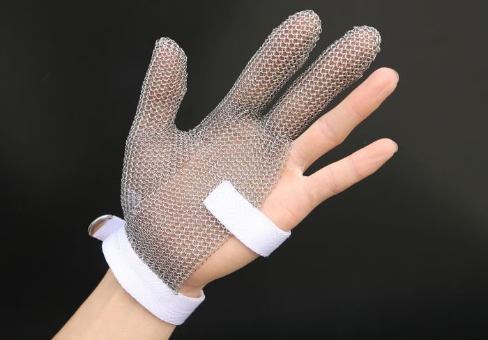 3 Fingers Stainless Steel Cut-resistant Chainmail Gloves - Image 5