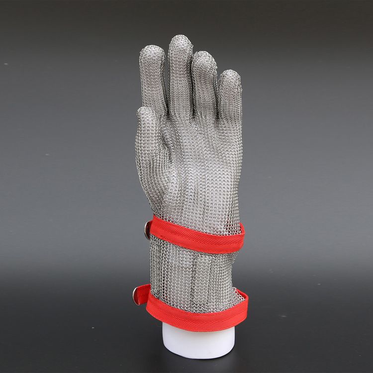 Long Cuff 5 Fingers Stainless Steel Cut-resistant Chainmail Gloves - Image 9